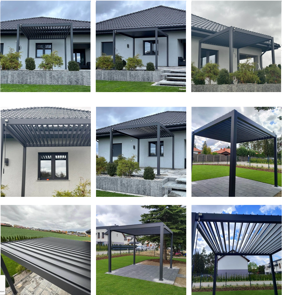 Terasová pergola Premium 3x3 antracit vzor